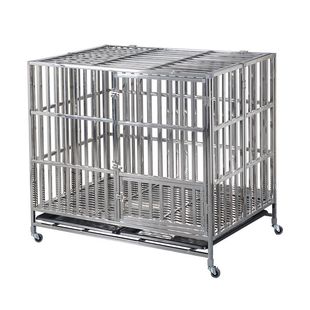 不锈钢狗笼大中型犬狗笼子室内小型组装款带厕所室外金毛加粗狗房