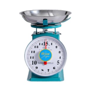 机械弹簧度盘秤10公斤圆形台秤家用老式弹簧秤卖菜托盘圆盘厨房称