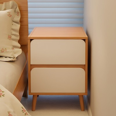 实木床头柜小型家用卧室简易收纳柜出租房用床边柜置物架储物柜子