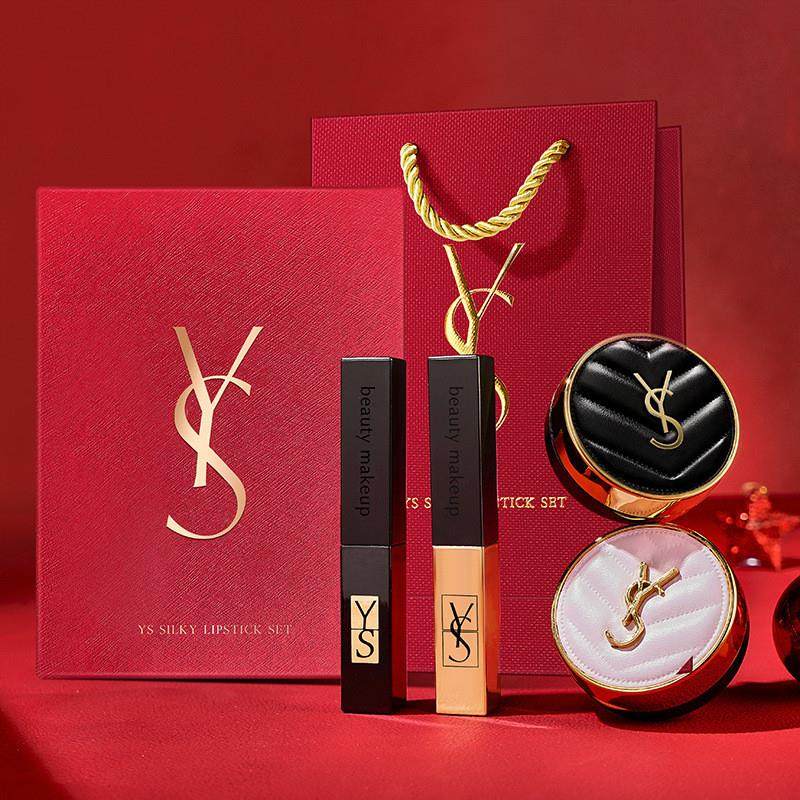 YS口红气垫两件套礼盒七夕情人节送闺蜜送女友生日礼物礼盒