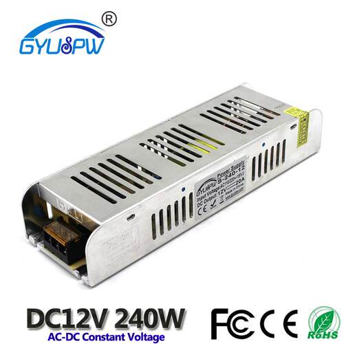 12V20A开关电源 12V240W长条电源 小体积LED灯条灯箱开关电源