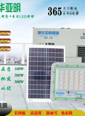 上海明华亚明LED太阳能投光灯太阳能户外防水庭院灯室外太阳能灯