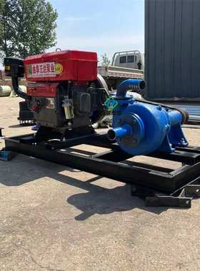 4寸泥沙吸沙泵 河道抽沙泵 卧式柴油抽沙泵