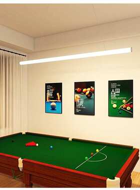 圆形造型健身房商用led长条灯 一字工作室条形工业风专用办公灯