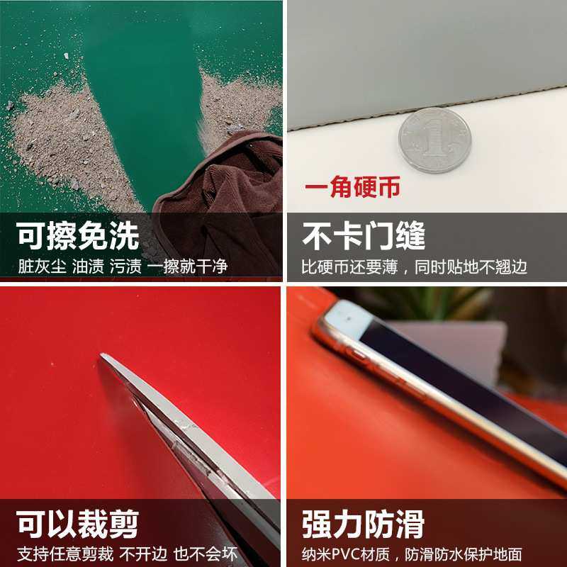 超薄地垫不卡门1mmpvc可擦洗入户门玄关防水防滑地毯进门门口垫子