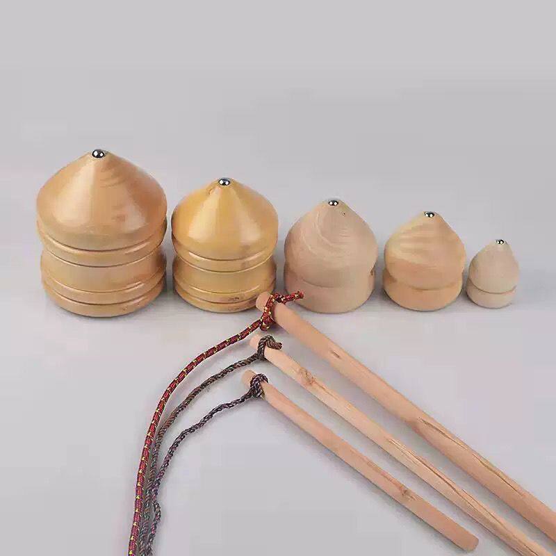 木陀螺玩具儿童男孩健身成人减压木质抽打带鞭绳冰嘎陀螺怀旧玩具
