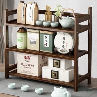 桌面置物架多层办公室内摆件收纳架家用小型多宝阁博古架茶叶架子