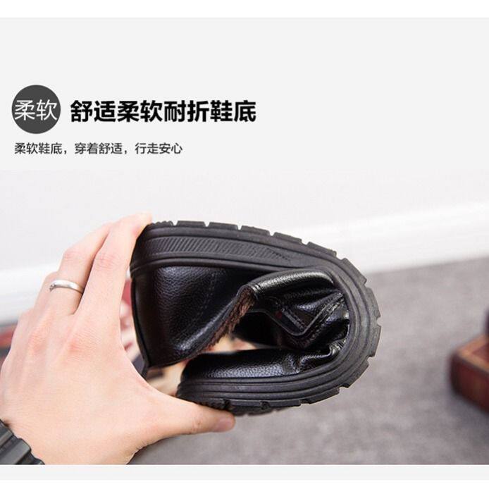 厨师鞋男防滑防水防油厨房工作鞋冬季休闲保暖棉鞋加绒皮鞋