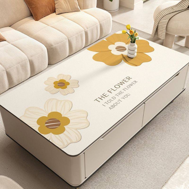 茶几垫桌垫防油防水皮革硅胶餐桌垫轻奢感客厅电视柜茶几桌布