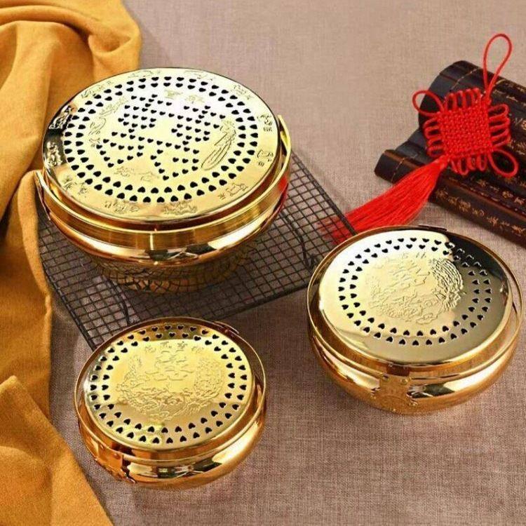 铜火铳结婚手炉火炉老式脚炉火囱嫁妆新娘陪嫁乔迁新居摆件铜旺盆,收纳整理,蚊香收纳盘/盒/架,淘宝优惠券,粉丝福利购,淘宝优惠卷