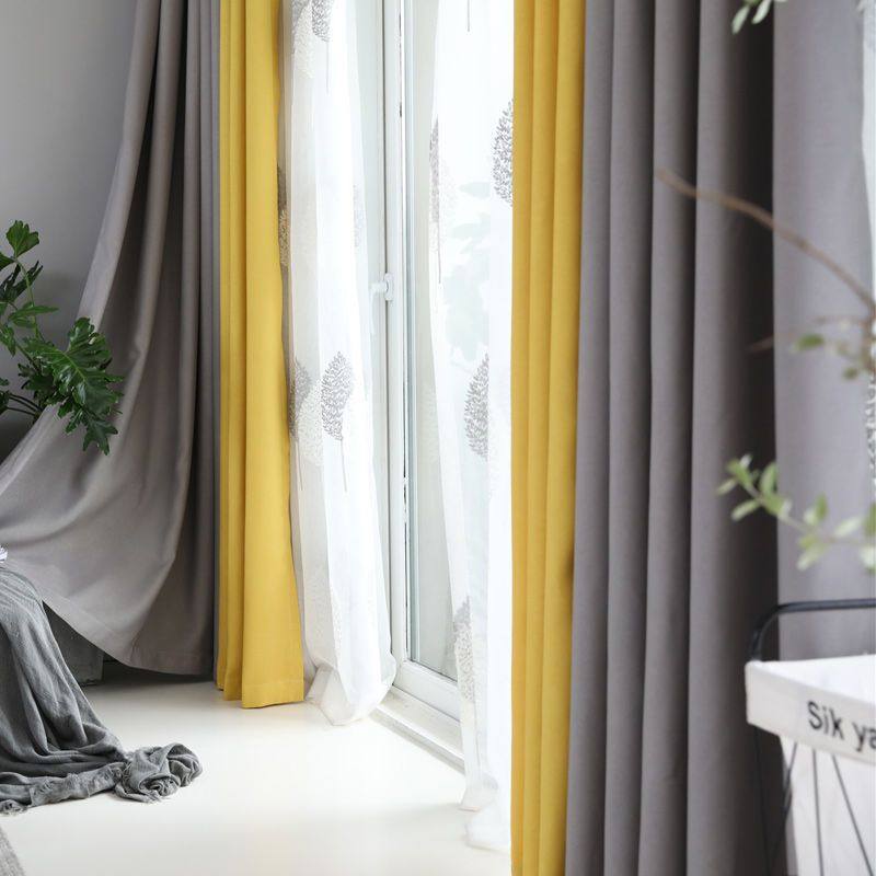 ins新款全遮光窗帘北欧简约客厅卧室成品钉制窗帘布加厚飘窗遮阳,居家布艺,定制窗帘,淘宝优惠券,粉丝福利购,淘宝优惠卷