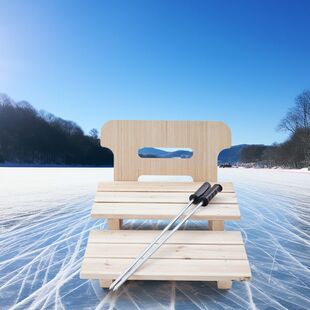 冰车户外实木滑冰车新款冰爬犁儿童溜冰成人雪橇东北木质雪地车