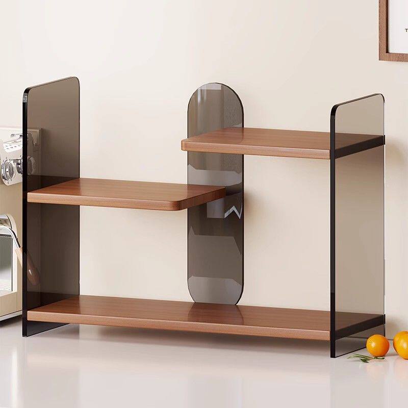 水杯收纳架桌面置物架办公室工位杯架台面多层小型亚克力茶具架子