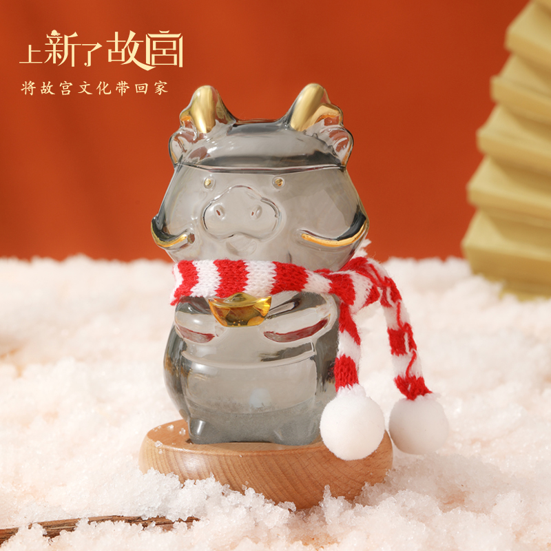 上新了故宫 吉龙纳财天气u瓶龙年新年生肖生日礼物伴手礼桌面摆件