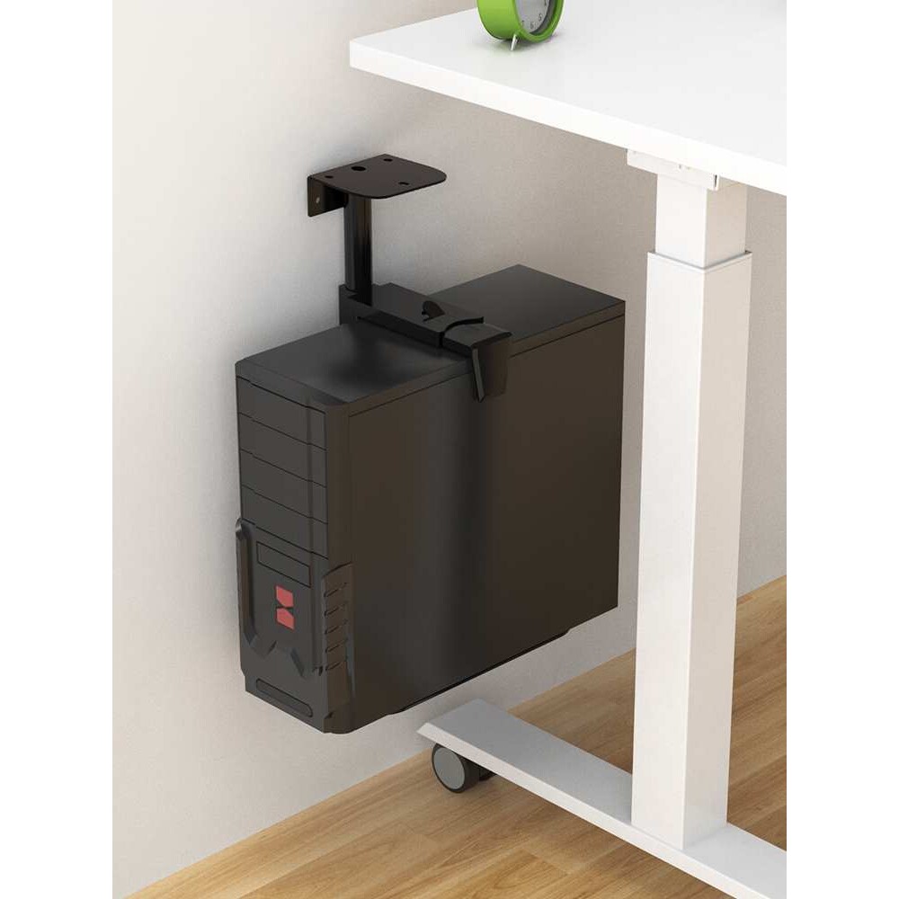 新款悬挂式电脑主机托架办公桌下台式机箱托盘挂壁可伸缩置物支架