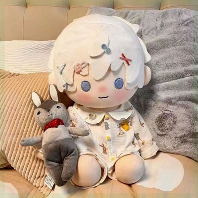 40厘米棉花娃娃40cm娃u衣一番赏无属性懵睡不醒印花睡衣替换装包