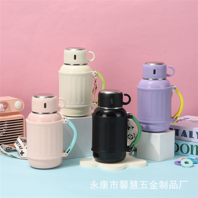 保温杯大容量不锈钢1000ml水壶男女H学生旅行壶新款户外便携水杯