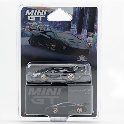 MINIGT1087挂卡兰博基尼埃文塔多大牛哑光黑色碳盖金轮64合金车模
