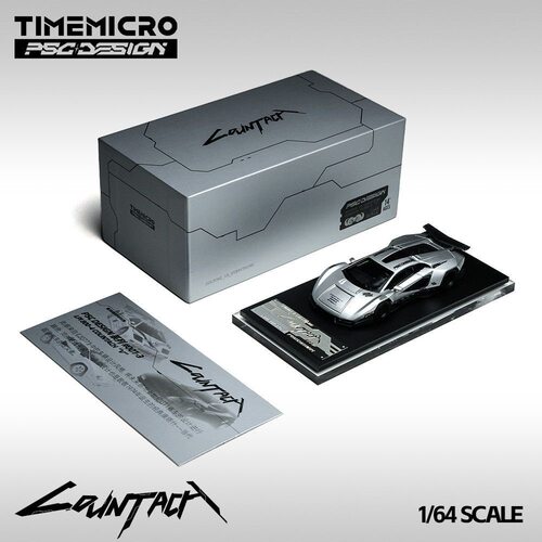 TM/TimeMicro兰博基尼PSC设计联名康塔什银1/64合金静态汽车模型