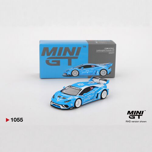 MINIGT1055兰博LBWK蓝白64合金车
