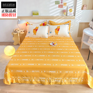 卡通60支加厚纯棉单件床单学生单人小床1.5 1.8全棉磨毛秋冬被单