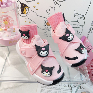 粉色魔术贴女童春季夏季帆布鞋低帮单鞋布鞋轻便板鞋2023新款春款