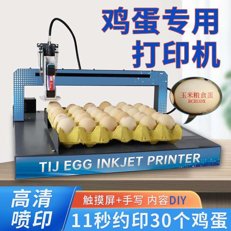 全自动鸡蛋打码机印字文日期图案流水线智能小型便捷鸭蛋壳喷码机