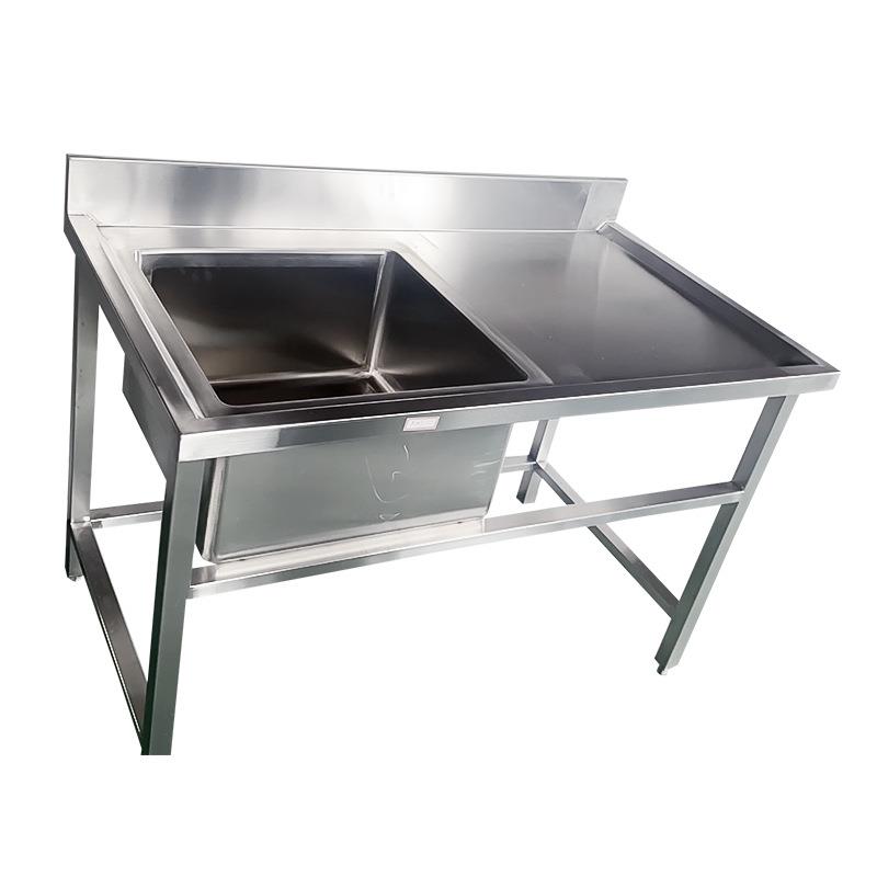 厂家定制带平台水池带操作台单眼水槽不锈钢洗碗池带平台洗菜盆