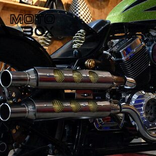 格盖罩排气管防烫250配件原厂排气防烫改装铝合金复古尾段柴特博