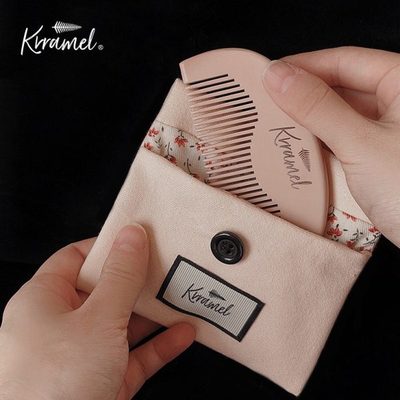 KRRAMEL粉色随身便携梳初弦梳生日礼物可爱小梳子儿童刘海木梳子