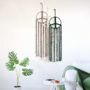 背景挂毯房间棉绳家居北欧风标壁饰和墙面装饰新款平手工编织壁挂