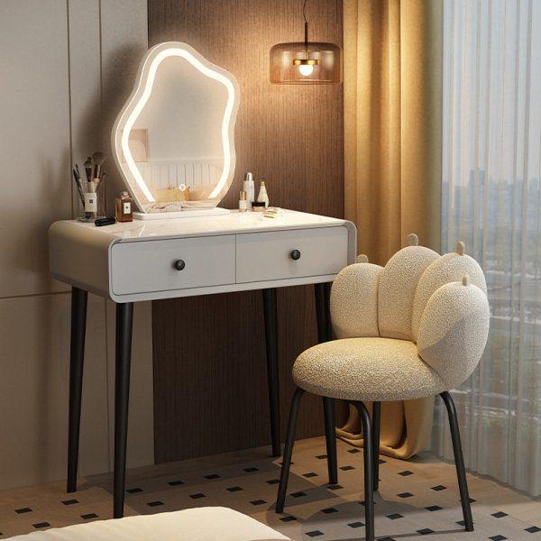 奶油风实木梳妆台卧室现代简约5060CM小型斗柜一体化妆桌轻奢高级,住宅家具,梳妆台/桌,淘宝优惠券,粉丝福利购,淘宝优惠卷