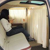 车内隔断帘睡觉隐私遮挡后排隐私车载帘车载隔断帘帘遮光帘前空间