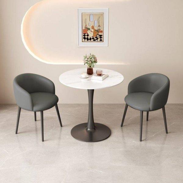 北欧轻奢岩板洽谈桌椅接待办公室会客阳台休闲小圆桌公寓餐桌家用,商业/办公家具,办公电脑椅/职员椅,淘宝优惠券,粉丝福利购,淘宝优惠卷