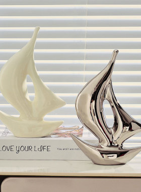 轻奢一帆风顺g帆船摆件家居饰品客厅酒柜电视柜办公室装饰乔迁礼