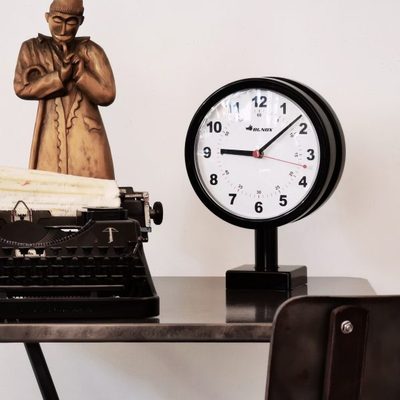 稻谷藏库DULTON双面挂钟 简约创意时钟拐角挂钟客厅摆放双面钟表