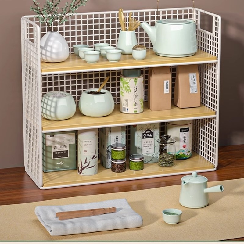 桌面置物架杯子收纳架办公桌杯架桌E上多层水杯架子餐桌茶杯储物