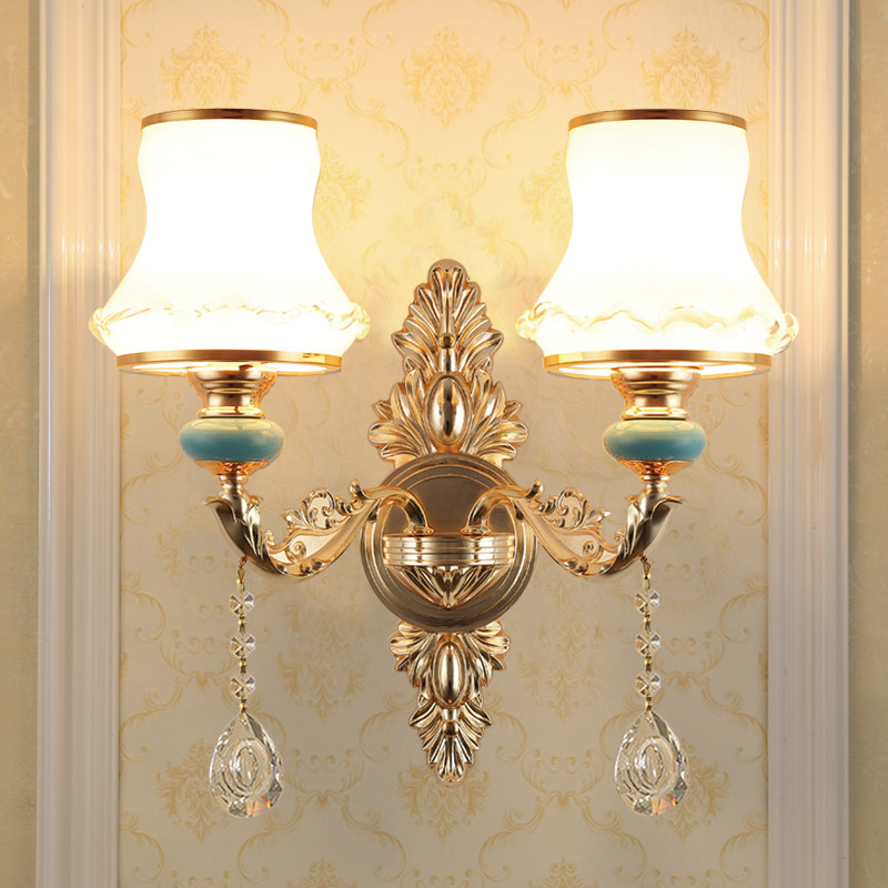 客厅壁灯欧d式壁灯水晶壁灯过道楼梯壁灯卧室床头灯电视背景墙壁
