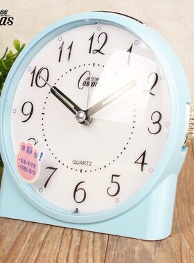 康巴丝闹钟床头卧室大字体老人钟夜灯闹铃儿童可爱创意学生小闹钟