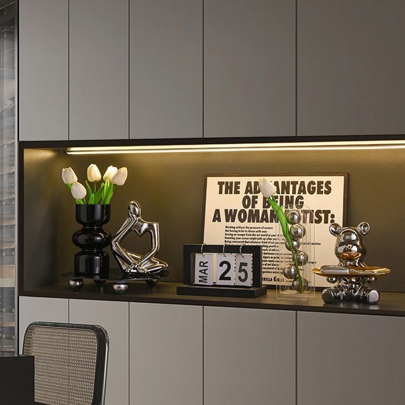 轻奢风入户c玄关酒柜摆件家居饰品餐边柜客厅钥匙收纳托盘高档软