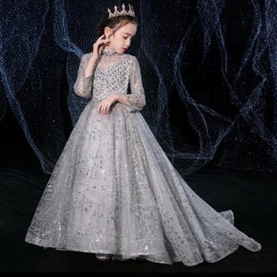 女童走秀小洋气逢逢裙生日礼服钢琴主持人歌手大赛舞蹈逢逢裙