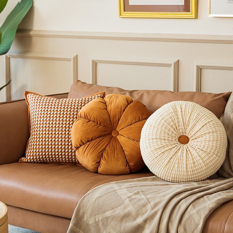 网红抱枕沙发客厅靠枕高级v感南瓜轻奢民宿卧室飘窗床头靠垫腰枕