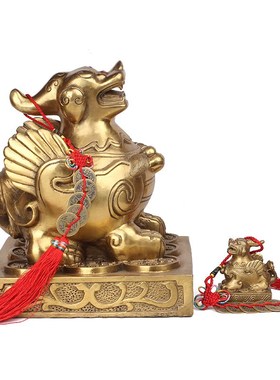 铜貔貅摆件独角貔貅双角貔貅U公貔貅母貔貅