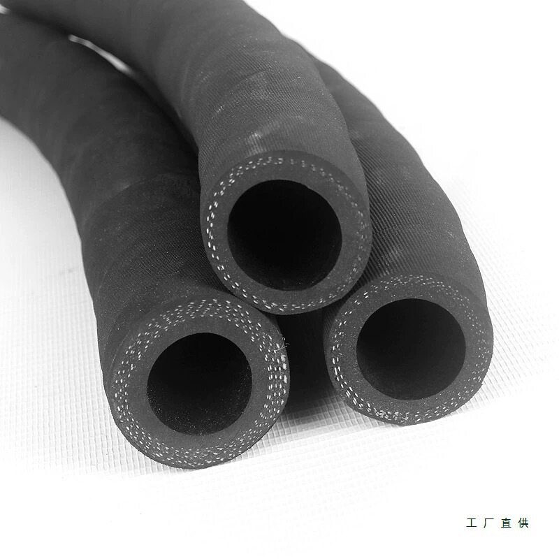 高压黑色夹布橡胶管黑色胶皮管夹布夹线耐磨管编织编线棉线胶管