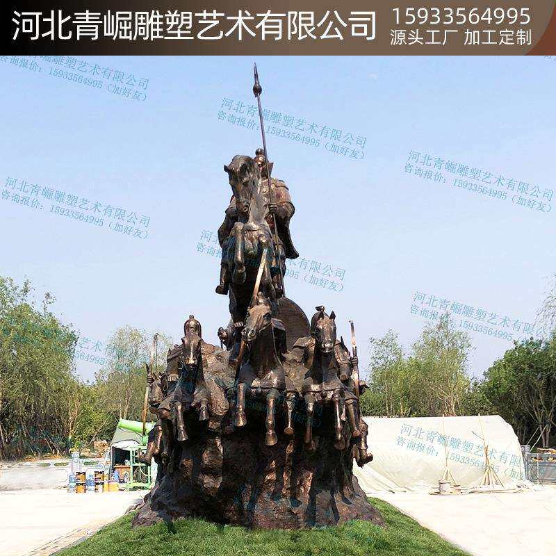 铜雕古代马车人物铸铜雕像马拉车雕塑户外公园广场步行街景观雕塑