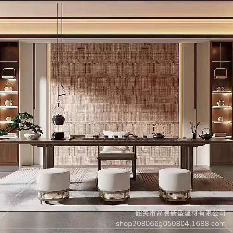 软石锯木板弯曲艺术榉木板可水泥浇筑石塑木纹背景据装饰柔性软瓷