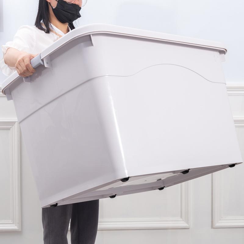 特大号装衣服储蓄箱收纳箱塑料整理箱子有盖超大容量收纳盒储物箱