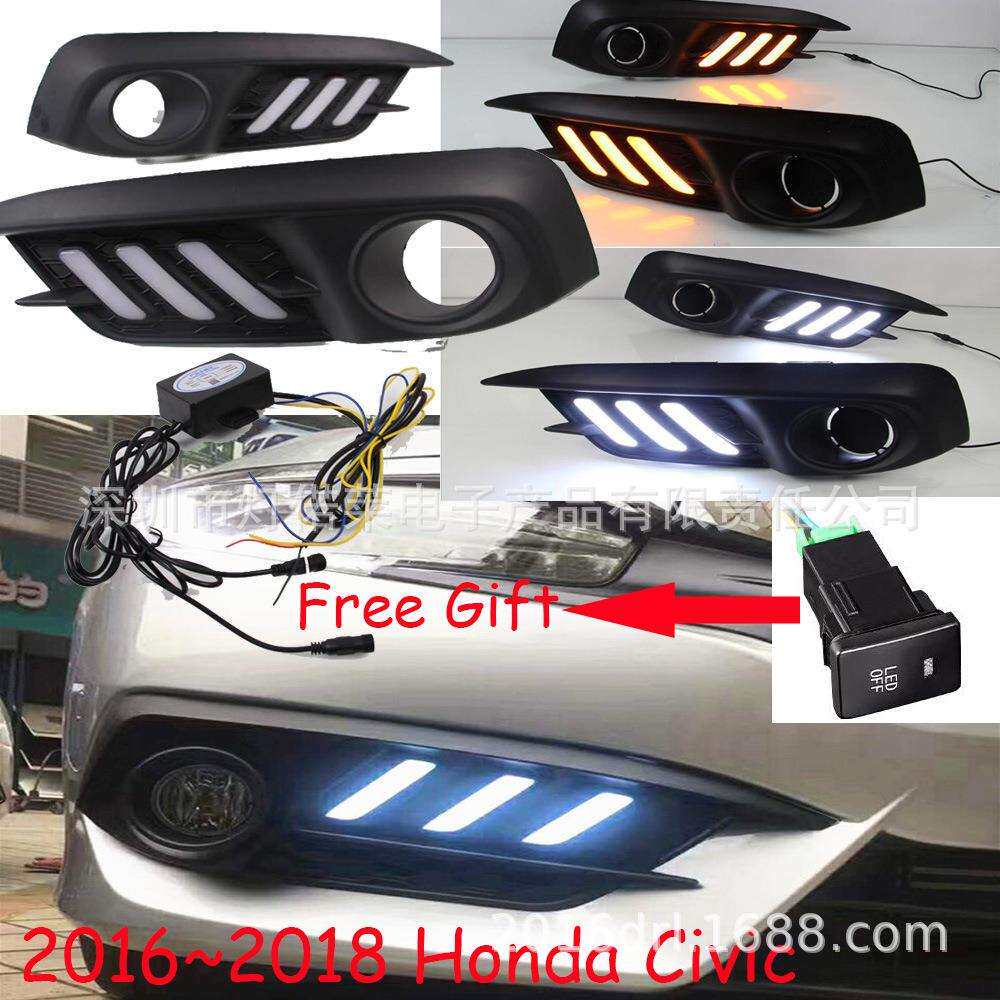 2016~2018思域日行灯前照灯思域雾灯日间行车灯大灯civic