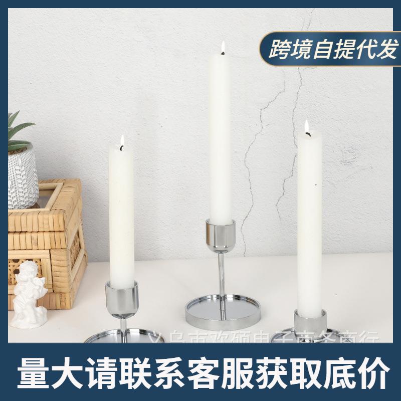 创意新款蜡烛杯现代简约家居装饰铁艺烛台北欧风格桌面摆件欧式