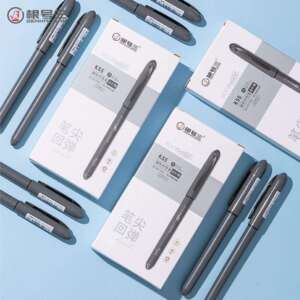 根号三弹性减负笔K55低重心速干全针管0.5黑色中性笔学生文具